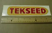 vtg 1945-1950s Tekseed Farm Advertising water decal Seed Corn Agriculture 8"inch