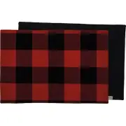 4 Placemats - Red And Black Buffalo Check Cotton Machine Wash 19 x 13