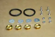 UNIVERSAL JDM 4 pieces GOLD ALUMINUM BUMPER / TRUNK QUICK RELEASE FASTENER KIT (for: Honda Civic)