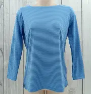Vineyard Vines Woman's Boatneck Sankaty Shirt - Bayside Stripe - XS AF3-2.5