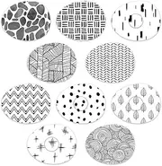 Rockadex Adhesive Patches - Compatible for Freestyle Libre Sensor, Custom-Designed Freestyle Libre Patches, Diabetic Supplies Mix 10 Pack Black & White Mix (Freestyle Libre 2)