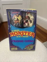 1991 MONSTER IN MY POCKET TRADING CARD FACTORY SEALED BOX LIGHT BOX DAMAGE