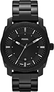 [FOSSIL] Machine Men's Watch with Stainless Steel or Leather Band, Chronograph or Analog Watch Display