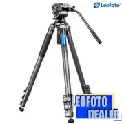 Leofoto LVM-324C+BV-10 4-Section Carbon Fiber Video Tripod with Fluid Head Set