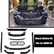 Front Bumper Lip Rear Diffuser Side Skirt Spoiler Grille For BMW X6 G06 2020-23