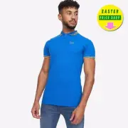 Crosshatch Kermlax Mens Top Designer Fashion Smart Formal Casual Polo Shirt Blue