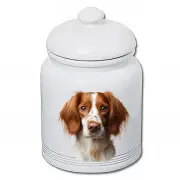 Brittany Spaniel Ceramic Treat Jar