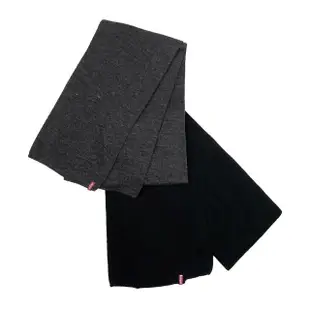 【LEVIS】Levis 義大利製 圍巾 素色 情人送禮 保暖圍巾 平輸品 黑 、灰兩色(圍巾)