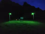 20 Watt 2000 Lumen Solar Pwrd Green Cree LED Hog Hunting Feeder Kill Boar Light