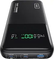 INIU 140W Power Bank, 27000mAh High Capacity Laptop Portable Charger, USB C in&Out Tablet Powerbank, Smart Digital Display Phone Charge Compatible with MacBook, iPad, iPhone 16, etc.