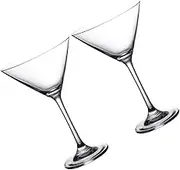 HIAKDOFT 2Pcs Cocktail Glasses Elegant High Stem Martini Goblets for Red Wine Spirits for Home Bar Parties and Gatherings Durable Glassware for Mixing Drinks