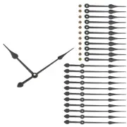 Clock Hands Kit, 12 Set Wall Clock Hands Parts Replacement, Black, A24