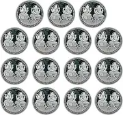 Ganesh Lakshmi Coin In Silver 5 Grams Set Of 15 Religious Coins
