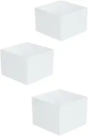 Ｂｅｓｇａ 3x Acrylic Boxes for Food Display Display Stands White for Buffet Table Buffet Riser Containers for Dessert Jewelry Catering , 6 7 8 inches