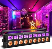 LED Spotlight Wall Washer Party Light RGBW UV 63 W LED Bar Strip DMX Light Effects Light Bar for Christmas Halloween DJ Disco Weddings Stage Lights TV Backlight (1 Piece UV + RGBW)