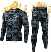 [MEETWEE] Men’s Thermal Underwear Set, Winter Long Sleeve Base Layer Quick Dry Long Johns Compression Suit for Workout Skiing Running Hiking