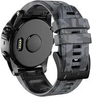 [ISOUDE] 22 26mm Sport Silicone Watchband Camouflage Strap For Garmin Fenix 7 7X 5 5X Plus 6 6X Pro 3 3HR MK1 Watch Band Smartwatch Belt