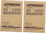 QUMIIRITY Beginner-Friendly English Mahjong Instructions Set Vintage Mahjong Guidebook
