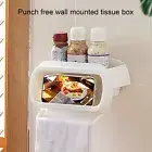 1 Set Shower Shelf Self-adhesive Storing No Drilling Installation Spice Jar