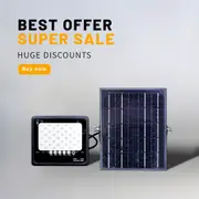 Outway 2x Solar Flood Light LED 50W Motion Sensor Outdoor Garden Security Light