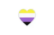 Patch badge print flag country heart lgbt non binary
