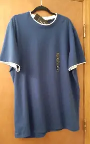 NWT Shaquille O'Neal Comfort Stretch Tee XLT Blue Cotton Polyester Spandex