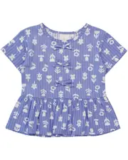 Toddler Girls Printed Textured Top