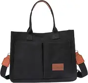 [Wedhapy] Everyday Tote Bag Canvas Tote Bag Large Capacity Tote Bag with Compartments Womens Casual Tote Crossbody Handbag Cross Body Bag for Work Travel