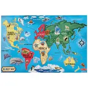 Melissa & Doug World Map Floor Puzzle 33 Piece