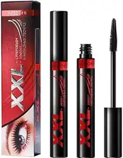 2-Pack Waterproof Mascara，Lengthening & Curling Mascara ，Smudge-Proof Korean Formula with Silk Amino Acids