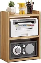 Printer Stand Printer Holder Printer Shelf 2 Tier Printer Stand Shelf Small Printer Stand Wood Desktop Printer Shelf for Office Living Room Scanner Fax Machine Printer Rack Printer Shelves (Color : L