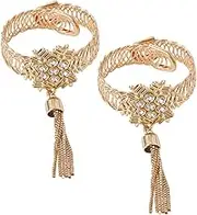 GRIRIW 2pcs Metal Snowflake Curtain Holdback Buckle No Drill Curtain Tie Strap for Decoration Elegant Design