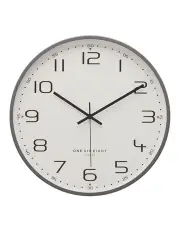 [One Six Eight London] Carmen Cool Grey 40Cm Silent Wall Clock