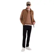 Replay Mens Gilet Jackets Full-Zipper High Neck Vest Brown