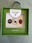 New Kate Spade New York x Target Brooch Set 3pk Eight Ball Strawberry Ace Card