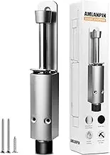 Door Stop - Heavy Duty Spring Loaded Step Down Push On Door Holder/Stopper - Foot Operated Door Holder for Outdoor and Commercial Use (1, Silver)