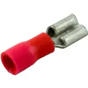 Disconnect, Female, 22-18AWG, .187 Tab, Red, Quantity 25