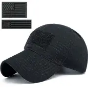 Mens Camo Baseball Hats with American Flag USA Patch One Size Army-black-bg