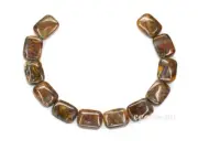 12 Pietersite Flat Rectangle Beads 12x16mm 7.75" #77028