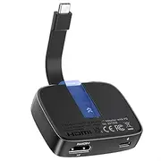 Cable Matters Portable 48Gbps USB C to HDMI 2.1 Adapter with 100W Host Charging, 4K 120Hz /8K 60Hz HDR - Thunderbolt 4 Compatible with iPhone 16/15 - Maximum Resolution on Any MacBook is 4K@60Hz