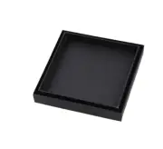 120*120mm Matte Black Shower Grate Floor Waste Drain Smart Insert Tile