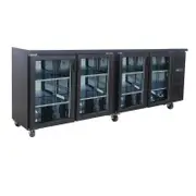 Exquisite Four Glass Doors Underbench Storage Refrigerators 750 Litre
