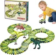 Flexible Track Playset - Educational Race Train Tracks | Learning Construction Kit Building Fine Motor Skill for Family Boys & Girls