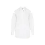 [Alexander Mcqueen] Alexander Mcqueen-Optical White Cotton Shirt-Donna 42 IT
