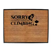 Rock Climbing Aa Sorry If I Looked Interested Thinking About Climbing - Funny Novelty Doormat Man Cave Floor mat