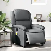Generic Electric Massage Recliner Chair Grey Faux Leather