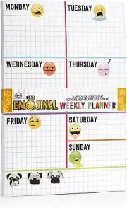 Weekly Planner A5 Notepad Desk Pad Emoji Emoticon Emojinal Grid Paper 40 Sheets