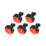 Game Round Push Buttons Red LED Light with Micro Switches 62mm/12V/5 Pcs
