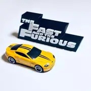 The Fast and the Furious fans Display Stand emblem badge for 1:64 Scale models
