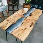 Wooden Acacia Natural Epoxy Top Table Handmade Customized Table Home Decorative